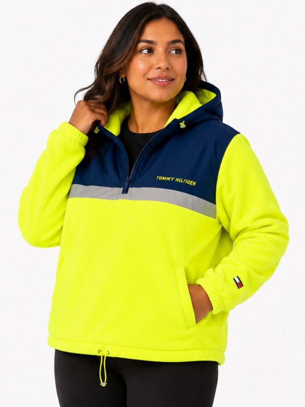 Tommy Hilfiger Neon Fleece Jacket LARGE